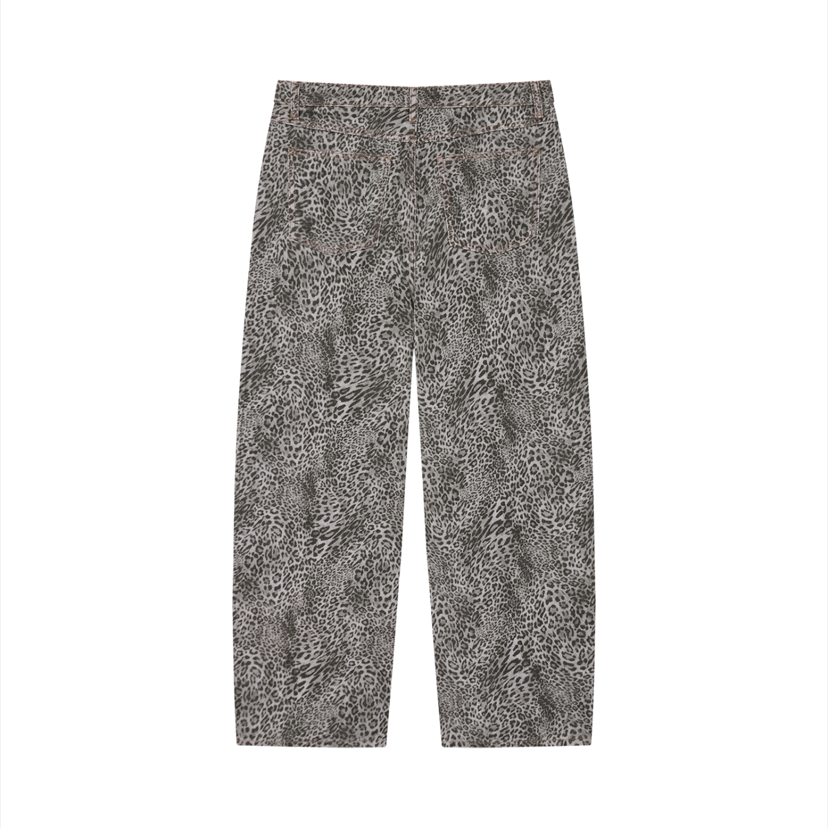 Leopard Print Wide Leg Jeans