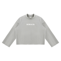 Demair Mock Neck Distressed Sweatshirt