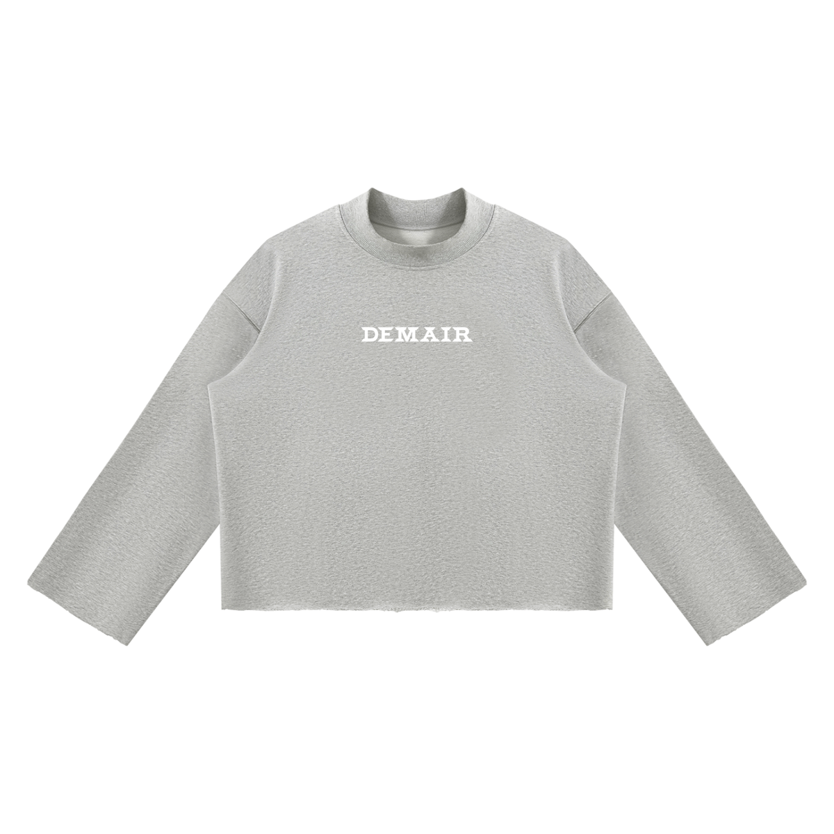 Demair Mock Neck Distressed Sweatshirt