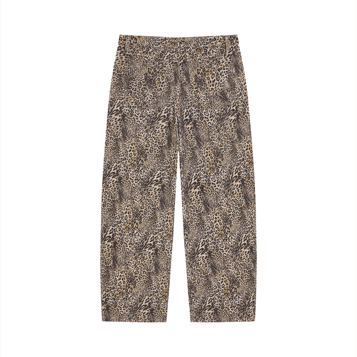 Leopard Print Wide Leg Jeans