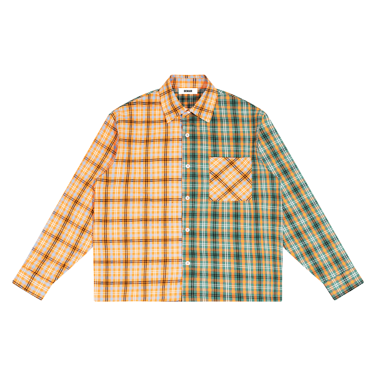Mixed Plaid Overshirt