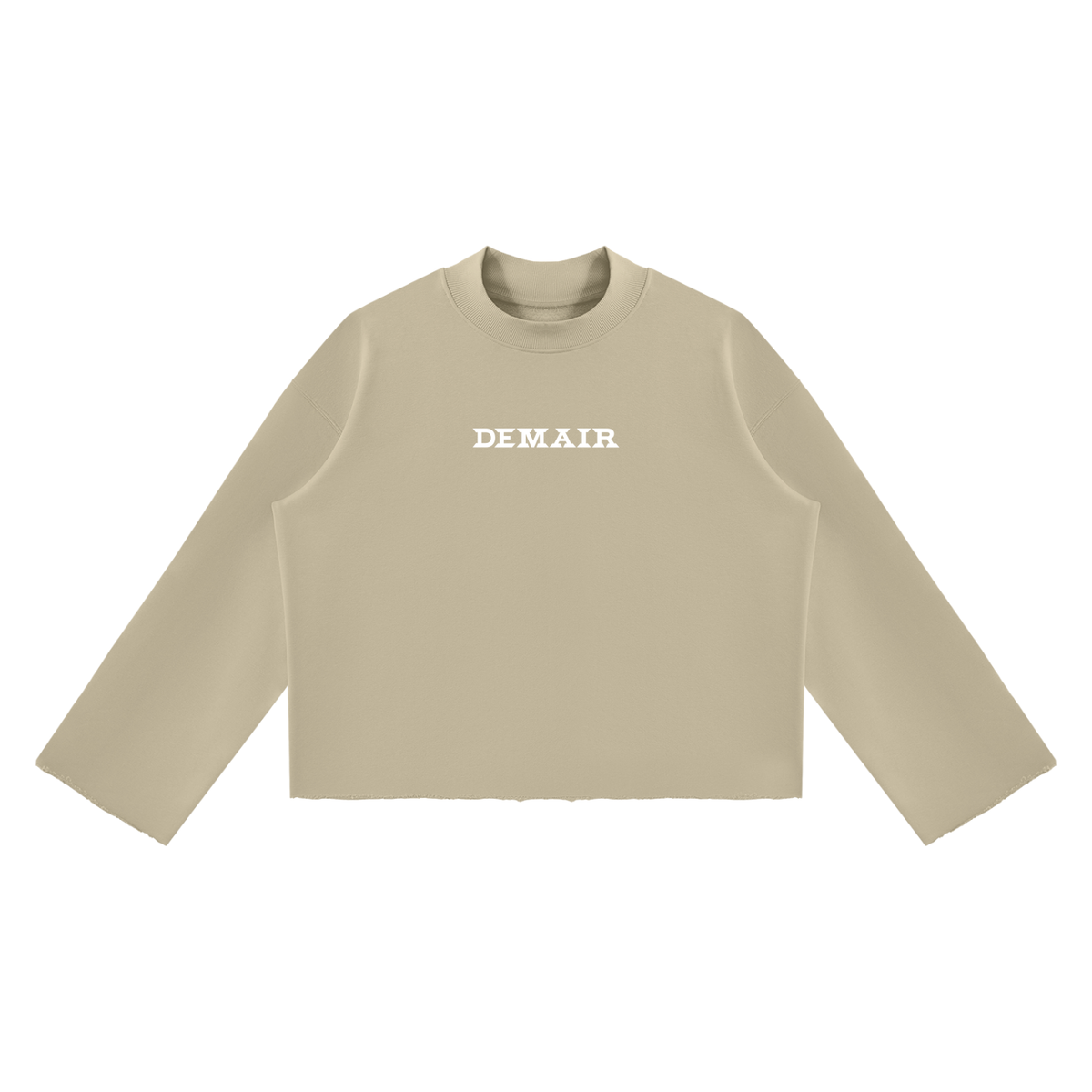 Demair Mock Neck Distressed Sweatshirt