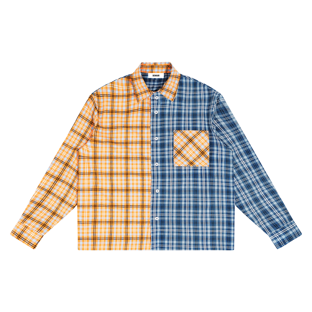 Mixed Plaid Overshirt