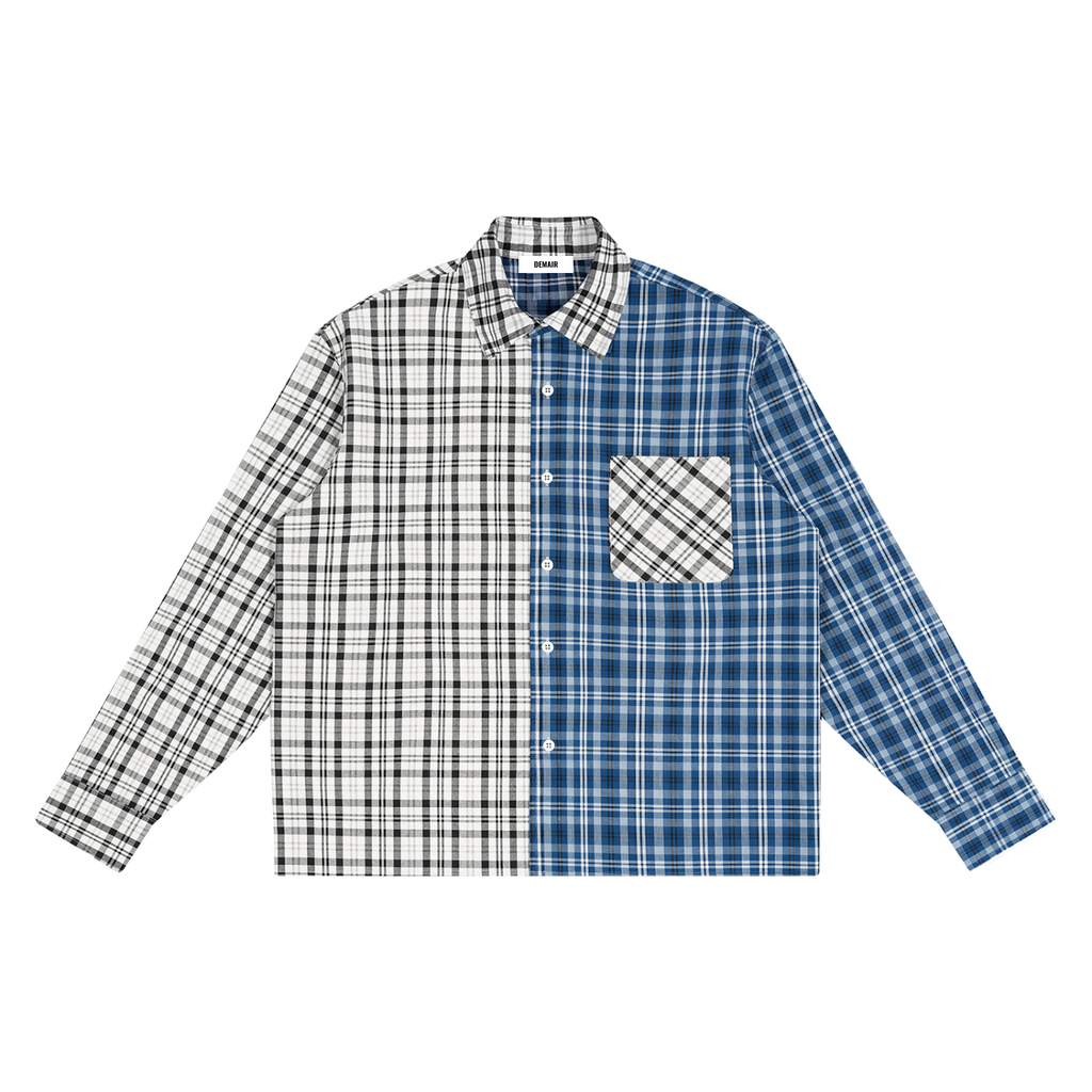 Mixed Plaid Overshirt