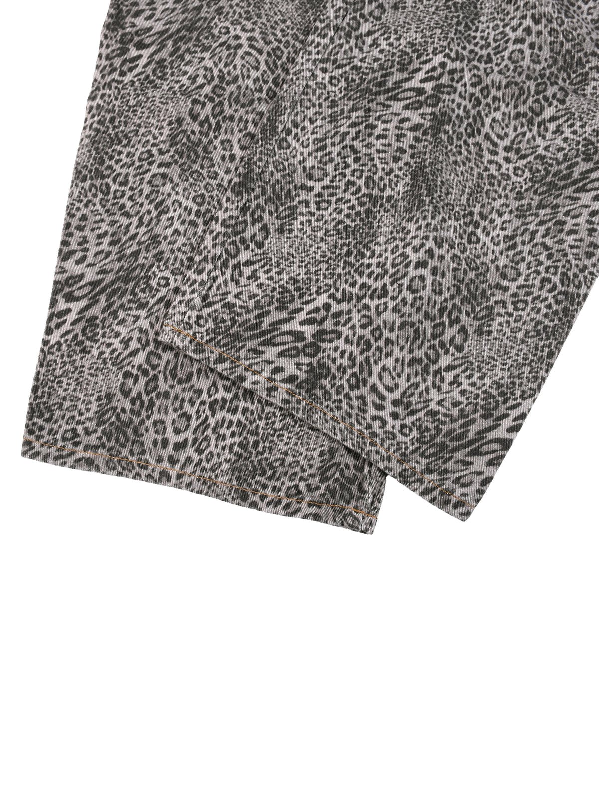 Leopard Print Wide Leg Jeans