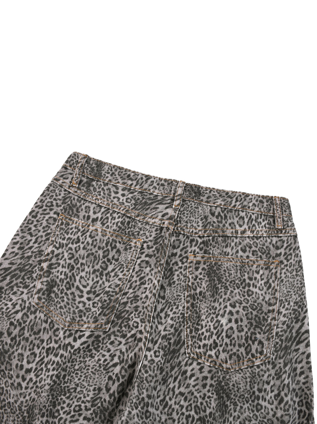 Leopard Print Wide Leg Jeans