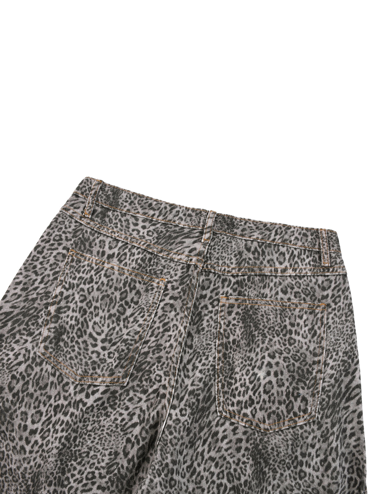 Leopard Print Wide Leg Jeans