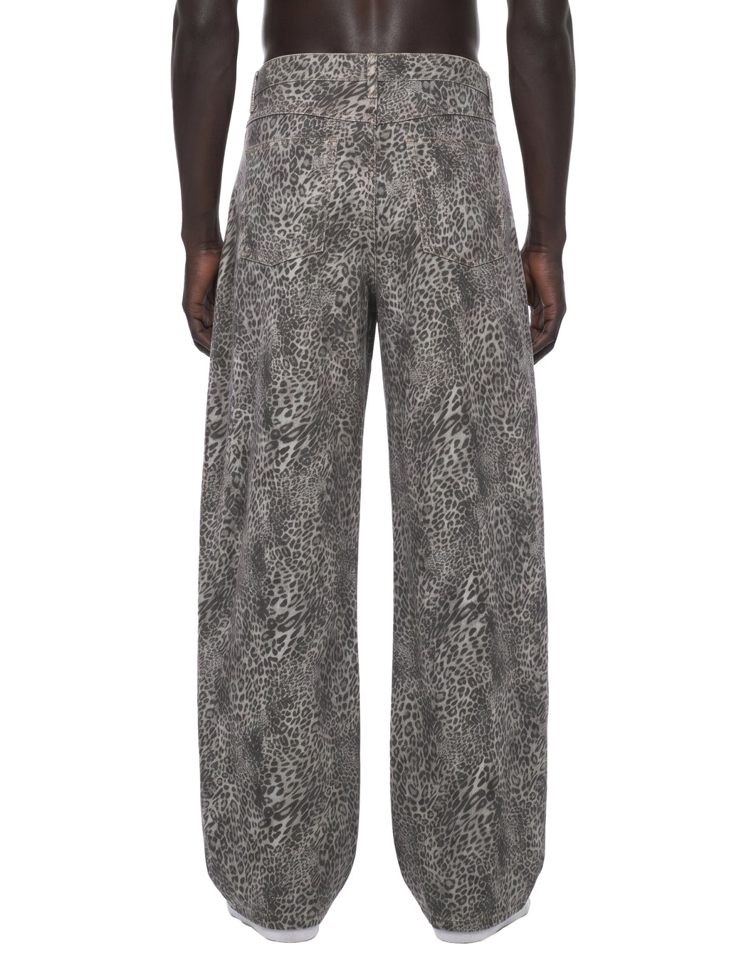 Leopard Print Wide Leg Jeans